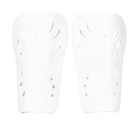 HPZIHUIT Espinilleras de fútbol para niños, equipo de protección transpirable para niños pequeños, diferenciación de pie izquierdo y derecho (Blanca)