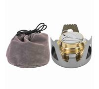 HPZIHUIT - Estufa de alcohol portátil ultraligera para exteriores, mini quemador de alcohol para cocinar, barbacoa y camping (Gris)