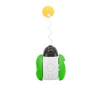 HPZIHUIT Gato Equilibrio Coche Persiguiendo Juguetes Automático Auto Giratorio Gato Interactivo con Varita de Hierba Gatera para Gatos de Interior (Verde)