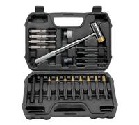 HPZIHUIT-Juego de herramientas de perforación, martillo de cobre de doble cara, herramientas de mantenimiento mecánico, juego de punzón, 21 Uds.