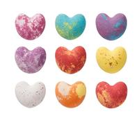 HPZIHUIT Juego de regalo de bombas de baño de 9 piezas de 40 g, bombas de baño de aromaterapia, alivio del estrés, relajación, bola de sal de baño perfumada para el día de San (Rosa)