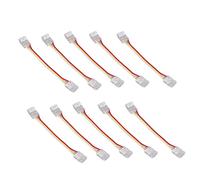 HPZIHUIT Kit de conector de luz de tira LED de 10 piezas 3 pines 10 mm Conexión rápida Fuerte compatibilidad Conector de tira de luz COB para almacén