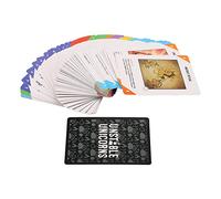 HPZIHUIT Lindo patrón de Dibujos Animados baraja de Cartas portátil para Adultos Fiesta de Vacaciones Divertido Juego de Mesa de Cartas en inglés Regalo