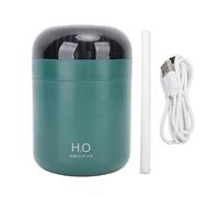 HPZIHUIT Mini humidificador con luz colorida 500 ml Humidificador de niebla de operación de bajo ruido alimentado por USB para viajes de oficina en el dormitorio del coche (Verde)