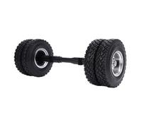 HPZIHUIT Neumático de eje trasero RC, cubo de rueda de 10 orificios, neumático no motorizado para remolque de Tractor 1/14, patrón de banda de rodadura de suela de eje de 85mm de