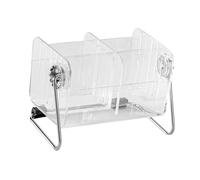 HPZIHUIT Organizador de Escritorio Giratorio de acrílico Transparente para Suministros de Oficina, Accesorios de Escritorio, Caja para portalápices, organización de Escritorio para