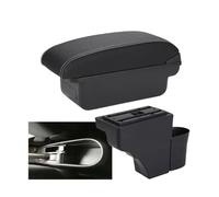 HPZPRPCEW Caja De Descansabrazos Central Para N&issan Para NOTE Reposabrazos Auto Detalles Interiores Piezas Retrofit Caja Almacenamiento Cenicero(C3 Negro blanco SIN USB)