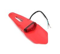 HPZPRPCEW Guardabarros Trasero De Motocicleta Para SUZUKI Para DRZ40 RMZ250 RMZ450 Con Luz Trasera LED 12V Lámpara Freno Universal(ROJO)