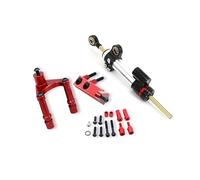 HPZPRPCEW Kit De Montaje De Aluminio Para Amortiguador De Dirección De Motocicleta Para Ducati Para Hypermotard 950 SP/RVE 2019-2023(Silver+Red)