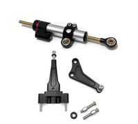 HPZPRPCEW Kit De Montaje Soporte Amortiguador Dirección Ajustable Para Triumph Para Street Triple 1200 RS 2021 2022 2023 2024 2025(Silver+Black)