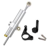 HPZPRPCEW Kit De Soporte Montaje Para Amortiguador Dirección Estabilizador Soldadura Carbono Para Suzuki GSX250R(Silver+Black)