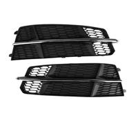 HPZPRPCEW Para A6 C7 S-Line 2015 2016 2017 2018 1 Par Parrillas De Faros Antiniebla Con Cubierta Hexagonal De Nido De Abeja(Cromo)