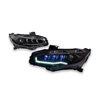 HPZPRPCEW Para Civic 10.a Generación 2016-2021 Conjunto De Faros Delanteros LED Modificados Luces Circulación Diurna Lente Diamante Estrella(Purple band rotation)