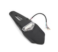 HPZPRPCEW Para HUSQVARNA TE250 TE300 Guardabarros Trasero De Motocicleta Con Luz Trasera LED 12V Lámpara Freno Universal(Negro Blanco)