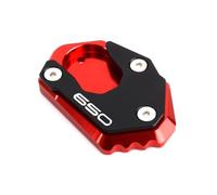 HPZPRPCEW para Kawasaki Z650 RS Z 650 para Ninja 2017-2024 2025 CNC Motocicleta Pie Soporte Lateral Columna Auxiliar Almohadilla Ampliadora(Rojo)