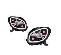 HPZPRPCEW Para Mercedes Para Benz Para Smart 453 2015-2019 Faros De Coche Cristal Completos LED Conjunto Delanteros Kit Accesorios Lentes Proyector(Diamond pink light)