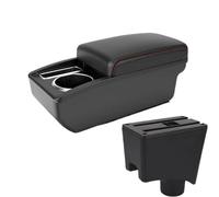 HPZPRPCEW Para N&issan Para Almera G15 Caja De Reposabrazos Coche Caja De Almacenamiento Accesorios Coche Detalles Interiores(A1 Negro rojo SIN USB)