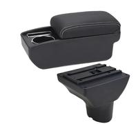 HPZPRPCEW Para N&issan Para Kicks 2016 2017 2018 2019 2020 -2024 Caja Reposabrazos Retrofit Interior Caja Almacenamiento Auto Accesorios Auto(C1 Negro rojo SIN USB)