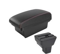 HPZPRPCEW Para N&issan Para Kicks Caja Descansabrazos Auto 2016-2021 Partes Interiores Piezas De Retrofit Caja Almacenamiento Central Interfaz USB(A1 Negro rojo SIN USB)