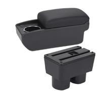 HPZPRPCEW Para N&issan Para Tiida C11 Caja Reposabrazos Para N&issan Para Tiida Para Latio Para Sylphy Caja Almacenamiento Auto Portavasos(B2 Línea negra 6USB)