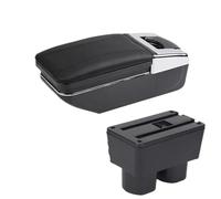 HPZPRPCEW Para N&issan Para Tiida C11 Para Tiida Para Latio Sylphy Caja Reposabrazos Caja De Almacenamiento Central Interior Accesorios Coche(Una línea negra Sin USB)