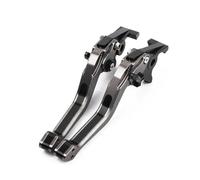 HPZPRPCEW Para PCX150 PCX125 2010-2025 Aluminio CNC Palanca De Freno Ajustable Para Motocicleta Embrague 5D Para(Black gray)