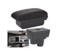 HPZPRPCEW Para R&enault Para Duster Reposabrazos Para Dacia Para Dacia Para Duster 2019 2020 2021-2024 Almacenamiento De Consola Central(C1 Negro rojo SIN USB)