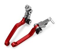HPZPRPCEW Para SUZUKI DRZ400 2000-2015 2016 2017 CNC Aluminio Motocross Pit Dirt Bike Pivot Palancas De Embrague Freno Plegables(ROJO)