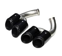 HPZPRPCEW Tubo De Escape Cuádruple De Acero Inoxidable Para Porsche Para Cayenne 2015 2016 2017 Silenciador Boquilla Y Tubo De Escape(NEGRO)