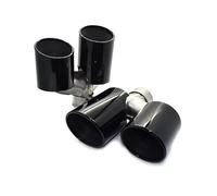 HPZPRPCEW Tubo Escape Acero Inoxidable Plateado Para Alfa Para Romeo Para Giulia 200 Y 280 Cuatro Salidas Edición Cloverleaf Colectores De Escape Y Boquillas(NEGRO)