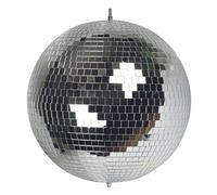 HQ-Power Bola de espejos de discoteca Ø 30 cm, espectaculares efectos de luz para fiestas, sistema de suspensión seguro y cristal facetado, accesorio de pista de baile para discoteca y más