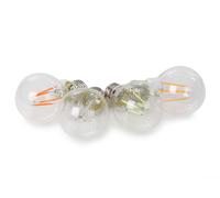 Hq-power bombilla led, vidrio transparente, e27, 4 piezas