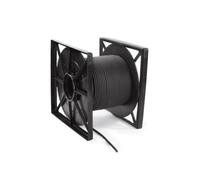 HQ-Power Cable de micrófono mono de 100 metros, negro, carrete, cable de cobre OFC puro para grabación de audio profesional, cable de estudio, transmisión flexible, refuerzo de sonido, rendimiento de