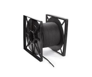 HQ-Power Cable de micrófono mono de 100 metros, negro, carrete, cable de cobre OFC puro para grabación de audio profesional, cable de estudio, transmisión flexible, refuerzo de sonido, rendimiento de