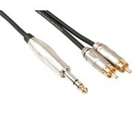 Hq-power cable rca-jack, 2 x rca macho, 1 x jack 6.35 mm, estéreo, 6