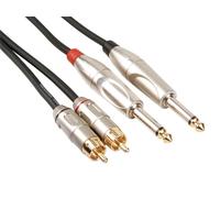Hq-power cable rca-jack, 2 x rca macho, 2 x jack 6.35 mm masculino, mo