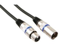 Hq-power cable xlr, 1 x xlr macho, 1 x xlr hembra, 1 m, ideal para tra