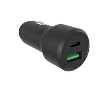 Hq-power cargador rápido para coche, 1x usb-a qc y 1x usb-c pd, para