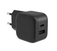 Hq-power cargador rápido universal gan, 1x usb-a qc y 1x usb-c pd, pa