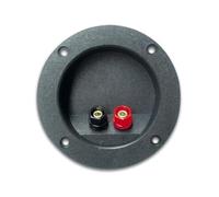 HQ-Power Conector de altavoces, terminales redondas, doradas, Ø 105 mm, negro