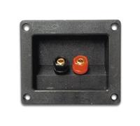 HQ-Power Conexión del altavoz, terminales rectangulares, chapadas en oro, 92 x 78 mm, negro