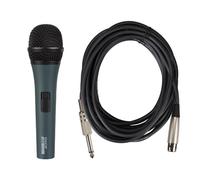 Hq-power micrófono, dinámico, unidireccional, 4.5 m cable, con estuc