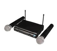 Hq-power micrófono uhf, inalámbrico, 2 canales, 2 micrófonos, 863.0