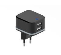 Hq-power pss6eusb35b cargador compacto con salida usb dual, 5 v, 3.4 a