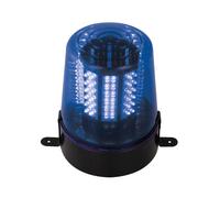 HQ-Power Luz de balizamiento con 108 LED, aumenta la seguridad y la visibilidad, velocidad de rotación ajustable, adaptador de corriente/cargador incluido, bajo consumo, 14 V CC, azul