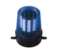 HQ-Power Luz de balizamiento con 108 LED, aumenta la seguridad y la visibilidad, velocidad de rotación ajustable, adaptador de corriente/cargador incluido, bajo consumo, 14 V CC, azul