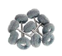 HQABCUTR Cepillo de pulido de hilo de algodón con cabezal de lijado de fieltro de lana de 1 pulgada y rueda de pulido abrasiva de 2,35/3 mm.