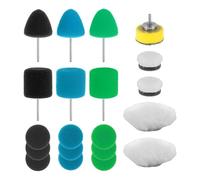 HQABCUTR Juego de almohadillas de pulido y encerado for detalles de coche 20 piezas de 1 pulgada, Mini esponja for herramientas de taladro rotativo