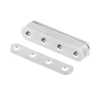 HQABCUTR Soportes angulares de Acero Inoxidable de 10 Piezas, Conectores Derechos for Muebles de 76mm, Hardware Industrial for una fijación Segura