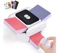 HQAYHSZD Automatic, 2 Decks, Recargable Playing, One Touch Automatic and Manual Mode, Electric Playing for UNO, Skip-Bo, Fase 10, Party Card Games